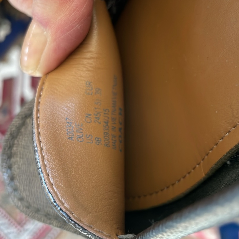 Coach “Olive” Dark Silver Women's Loafers. - Picture 6 of 6